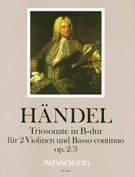 Triosonate B-Dur, Op. 2/3 : For Two Violins and Basso Continuo / Ed. Harry Joelson.