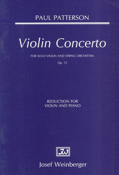 Violin Concerto, Op. 72 : For Solo Violin and String Orchestra - Piano reduction.