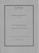 Posthumous Message : For High Voice, B Flat Clarinet, Viola, Cello and Piano.