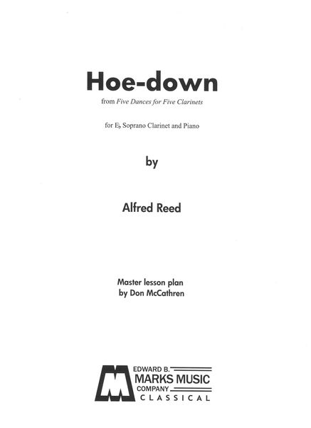 Hoe-Down, From Five Dances For Five Clarinets : For E Flat Soprano Clarinet and Piano.