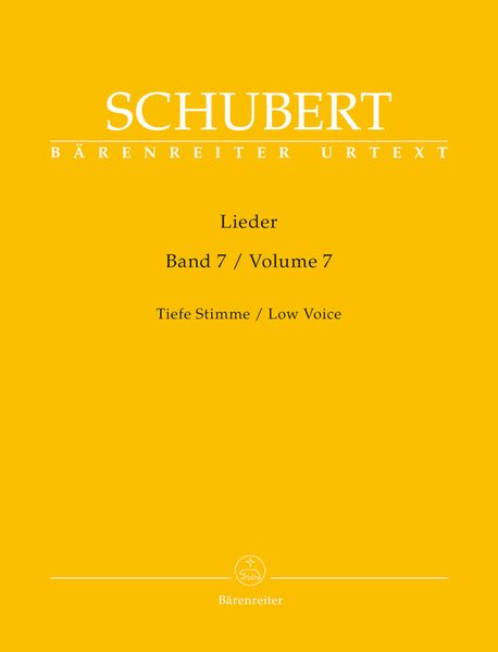 Lieder, Vol. 7 : Low Voice / edited by Walther Dürr.