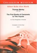 First Booke Of Canzonets To Two Voyces : Für 2 Tenor-/Bassgamben (2 Violoncelli).
