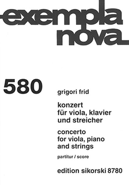 Konzert, Op. 73 : Für Viola, Klavier und Streicher (1981).