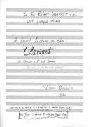 A Short Lecture On The Clarinet : For Clarinet In B Flat and Speaker (1976).