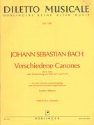 Canons, BWV 1087 / arr. Verschiedene Canones Uber Die Ersteren Acht Fundamentalnoten.