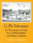 32. Triosonate In F-Dur · TWV 42:F7 : Für 2 Altblockflöten (Querflöten) und BC.