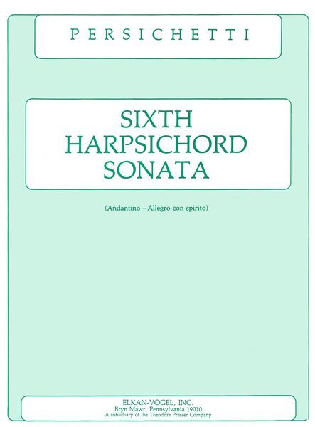 Sixth Harpsichord Sonata Op. 154.