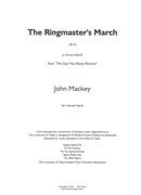 Ringmaster's March - A Circus March : Concert For Band (2014).