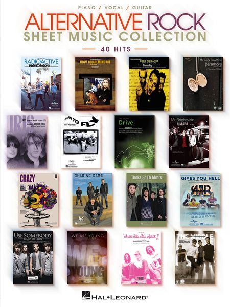 Alternative Rock Sheet Music Collection : 40 Hits.