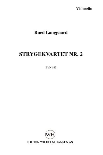 Strygekvartet Nr. 2, Bvn 145 (1918, Rev, 1931).