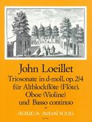 Triosonate In D-Moll Op. 2/4 : Für Altblockflöte (Flöte), Oboe (Violine) und BC.
