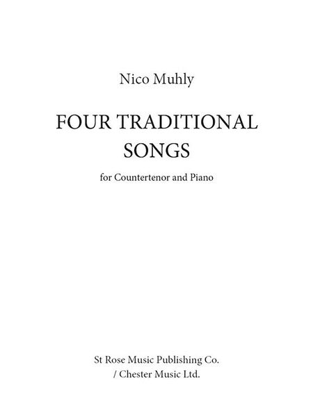 Four Traditional Songs : For Countertenor and Piano (2011).