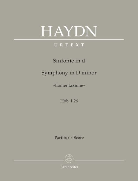 Sinfonie In D = Symphony In D Minor (Lamentazione), Hob. I:26 / Ed. Andreas Friesenhagen.