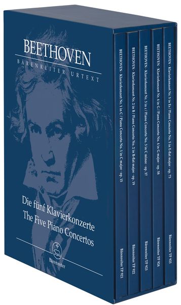 Die Fünf Klavierkonzerte = The Five Piano Concertos, In 5 Volumes / edited by Jonathan Del Mar.