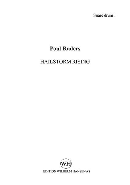 Hailstorm Rising : For 13 Snare Drums (2014).