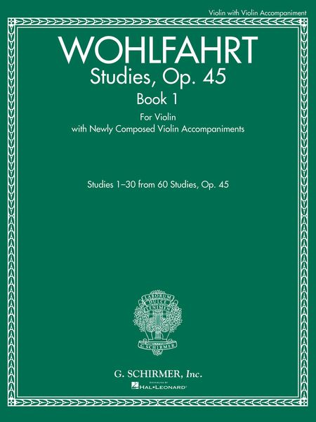 Studies, Op. 45 Book 1 : For Violin With Newly Composed Violin Accompaniments.