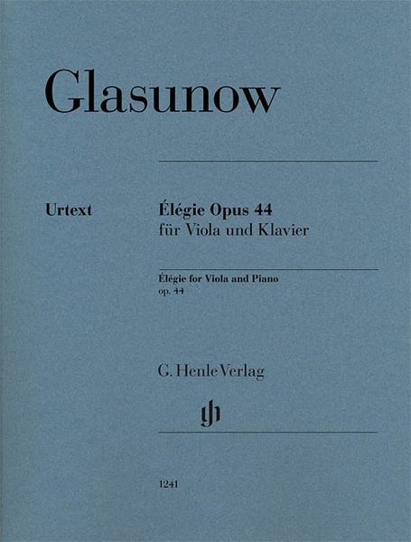Elegie, Op. 44 : Für Viola und Klavier / edited by Dominik Rahmer.