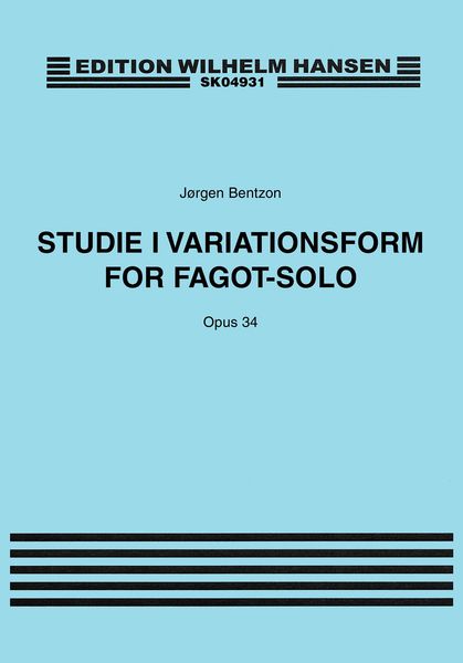 Studie I Variationsform, Op. 34 : For Fagot-Solo.