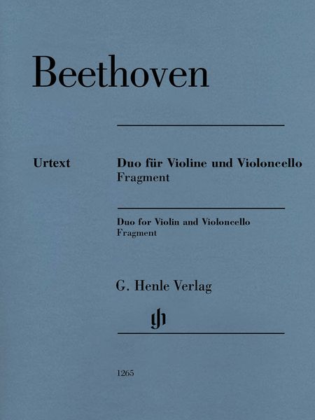 Duo : Für Violine und Violoncello - Fragment / edited and Completed by Robert D. Levin.