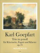 Trio In G-Moll, Op. 75 : Für Klarinette, Fagott und Klavier / edited by Bernhard Päuler.