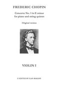 Piano Concerto In E Minor, Op. 11 : Version For Piano and String Quintet.
