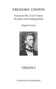 Piano Concerto In F, Op. 21 : Version For Piano and String Quintet.