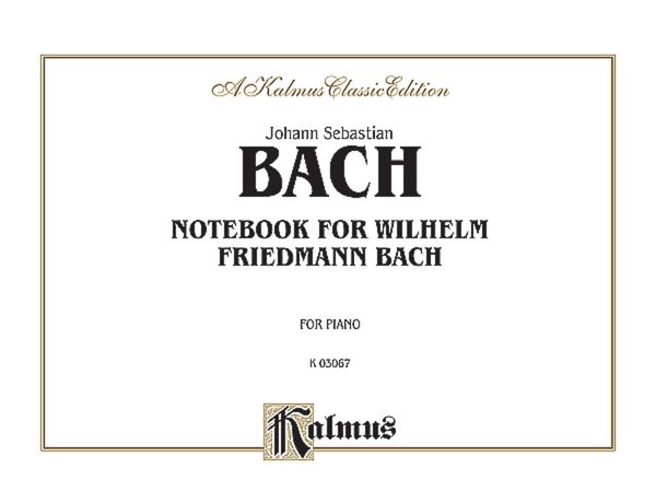 Notebook For Wilhelm Friedemann Bach.