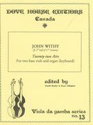 Twenty Two Airs : For Two Bass Viols and Keyboard.