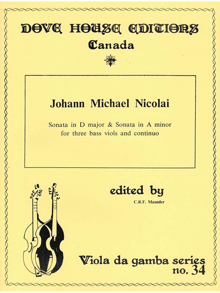 Sonata In D Major and Sonata In A Minor : For Three Bass Viols.