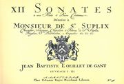 36 Sonaten, Op. 1-3 Für Flöte und Basso Continuo.