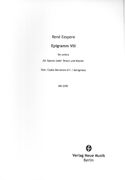 Epigramm VIII - De Umbra : Für Sopran (Oder Tenor) und Klavier.