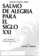 Salmo De Alegria Para El Siglo XXI : Para Soprano Y Orquesta De Cuerda.