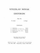 Erotikon : Sechs Lieder, Op. 46 : For High Voice and Piano.