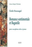 Romance Sentimentale Et Bagatelle : Pour Saxophone Alto Et Piano / Ed. Jean-Louis Couturier.