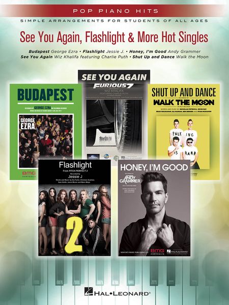 See You Again, Flashlight & More Hot Singles : Piano Pop Hit Series.