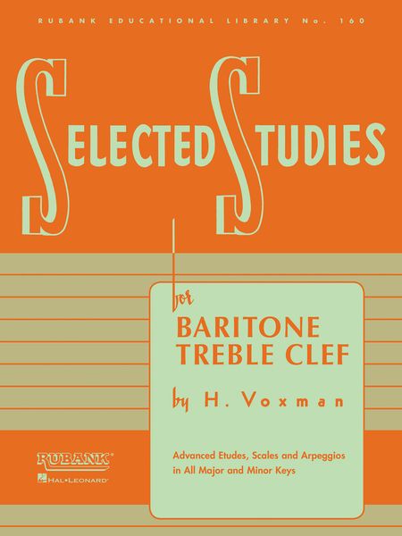 Selected Studies : For Baritone, Treble Clef.