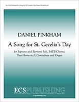 A Song For St. Cecilia's Day : For Soprano & Baritone Soli, SATB Chorus, 2 Horns, Contrabass & Organ.