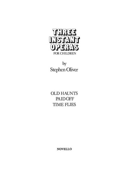 Three Instant Operas For Children.