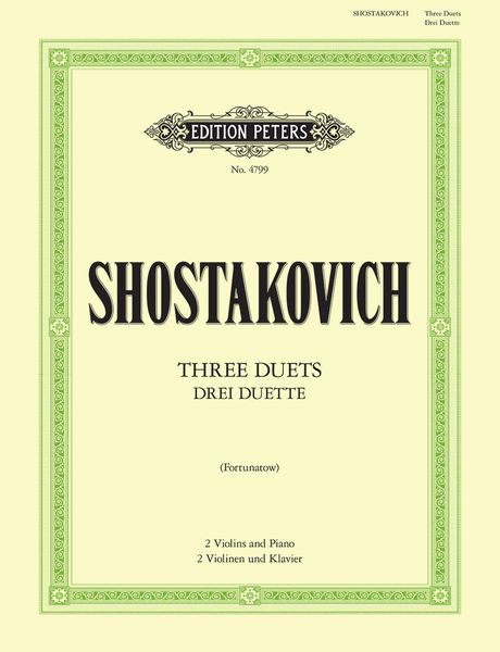 Three Duets : For Two Violins and Piano / arranged and edited by K. Fortunatow.