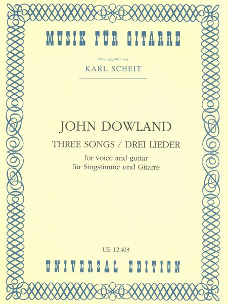 Three Songs : For Voice and Guitar / edited by Karl Scheit.