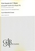Trio Sonata In C Major (GraunWV B:XV:53, Weng 97) : For 2 Flutes and Continuo / Ed. Alejandro Garri.