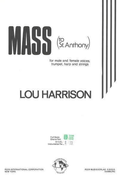 Mass To St. Anthony : For Chorus, Trumpet, Harp, and Strings.