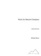 Music For Malcolm Goldstein : Eighty Pieces For String Instruments (1979, Rev. 1996).
