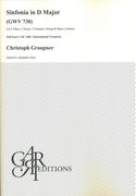 Sinfonia In D Major, GWV 730 : For 2 Flutes, 2 Horns, 2 Trumpets, Strings and Basso Continuo.