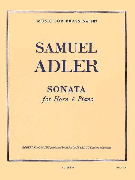 Sonata : For Horn and Piano.