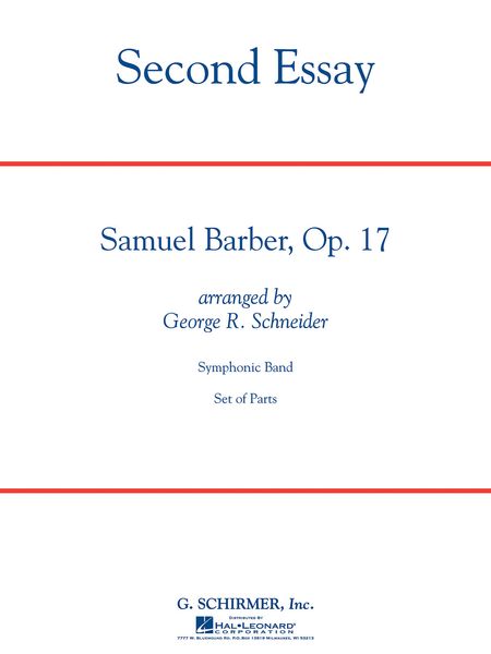 Second Essay : For Concert Band / edited by George Schneider.