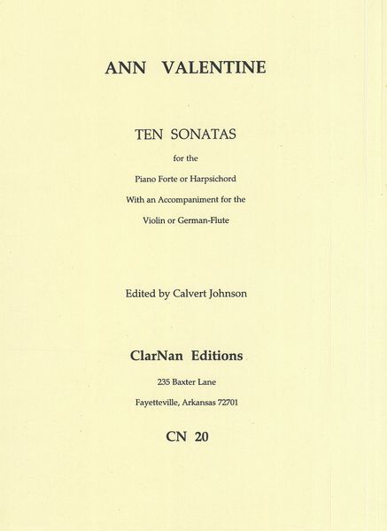 Ten Sonatas : For The Pianoforte Or Harpsichord With An Accompaniment Of Violin Or Flute.