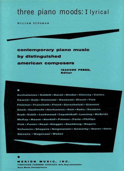 Three Piano Moods I : Lyrical.