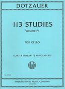 113 Studies, Vol. 4 : For Cello / edited by J. Klingenberg and Carter Enyeart.