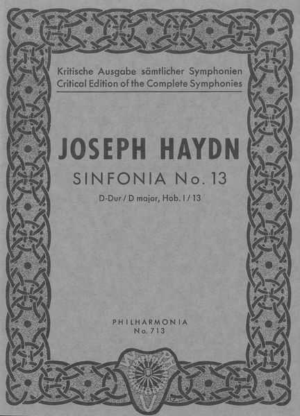 Sinfonia No. 13 In D Major, Hob. I:13.